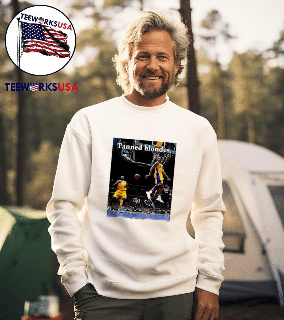 Tanned blondes Kobe Bryant and Shaquille O'Neal - Adult & Kids T-Shirts, Sweatshirts & Hoodies apparel design preview 3