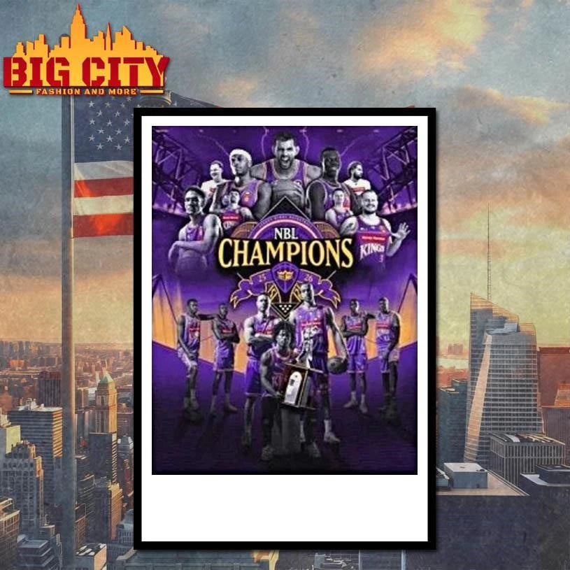 Sydney Kings 2026 Nbl Champions - Adult & Kids T-Shirts, Sweatshirts & Hoodies apparel design preview 4