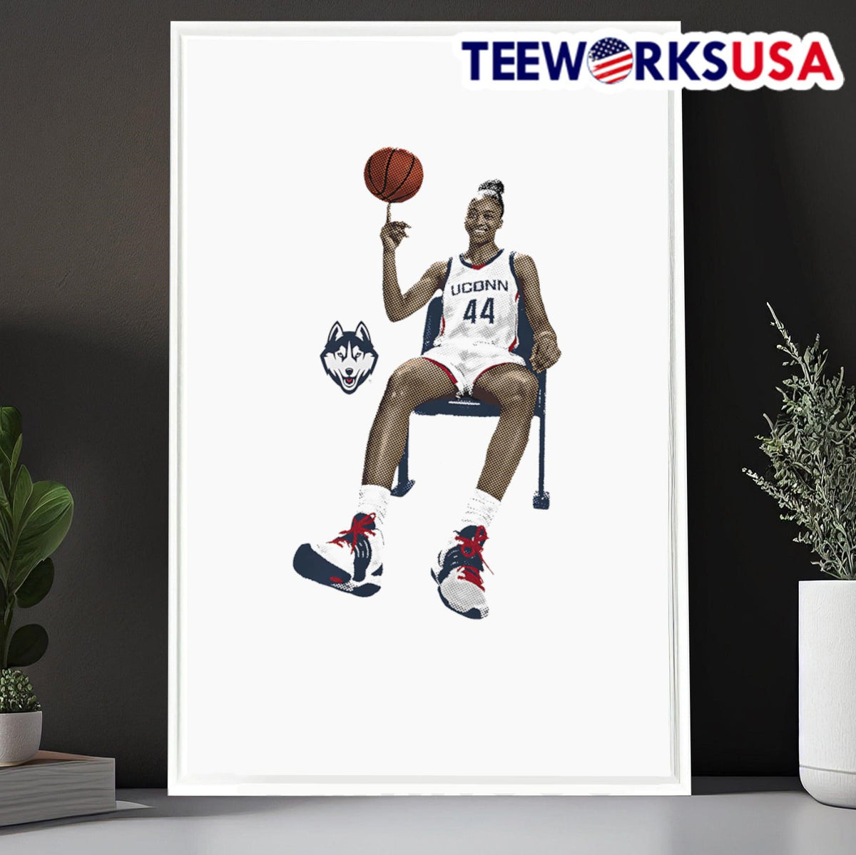Aubrey Griffin UConn Huskies Portrait - Adult & Kids T-Shirts, Sweatshirts & Hoodies apparel design preview 6