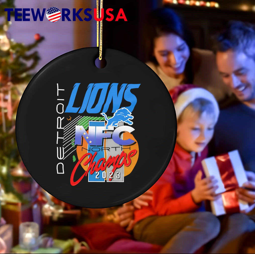Detroit Lions NFC North Champions 2023 retro - Adult & Kids T-Shirts, Sweatshirts & Hoodies apparel design preview 4