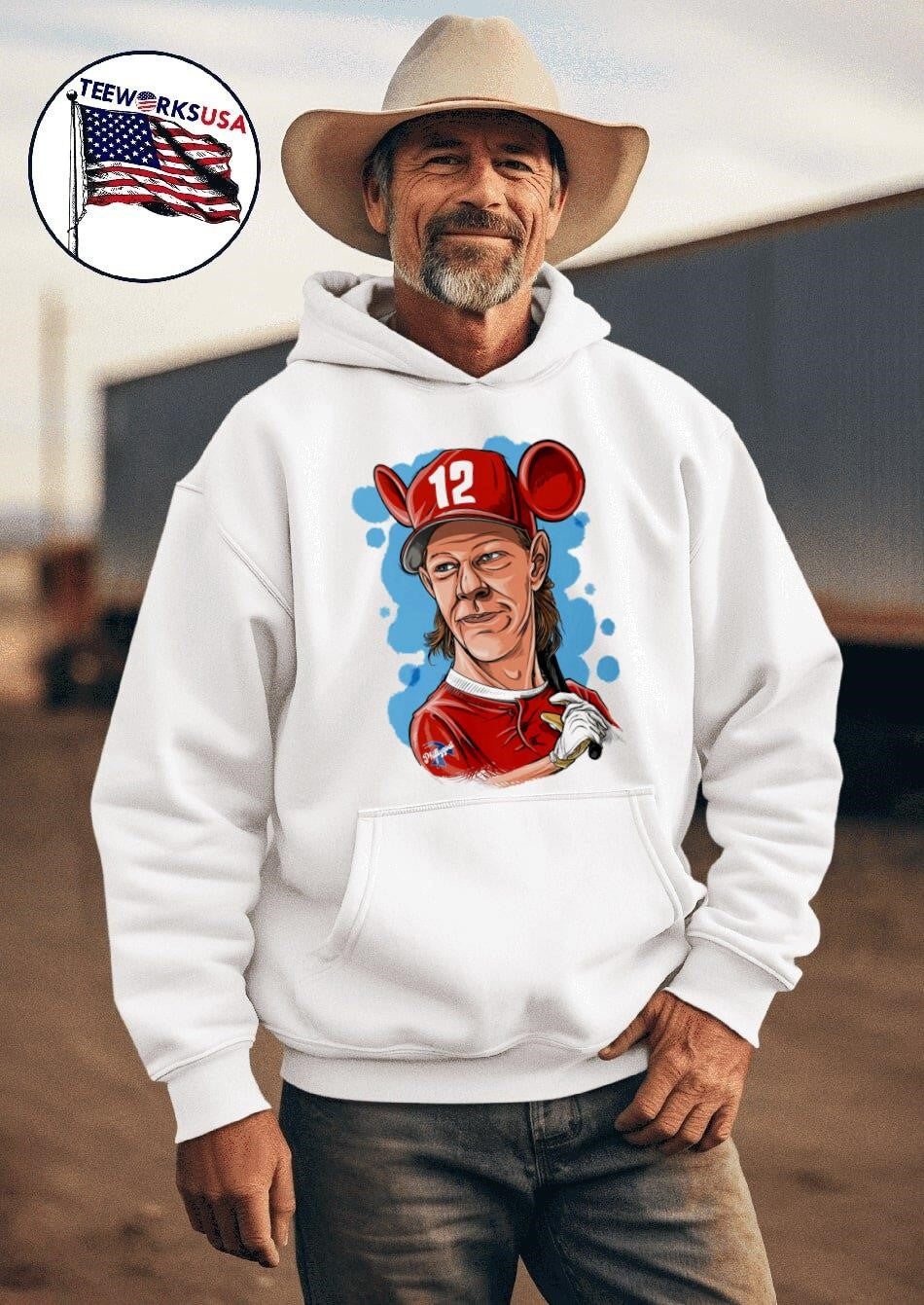 Philadelphia Phillies Mickey Morandini cap 12 - Adult & Kids T-Shirts, Sweatshirts & Hoodies apparel design preview 2