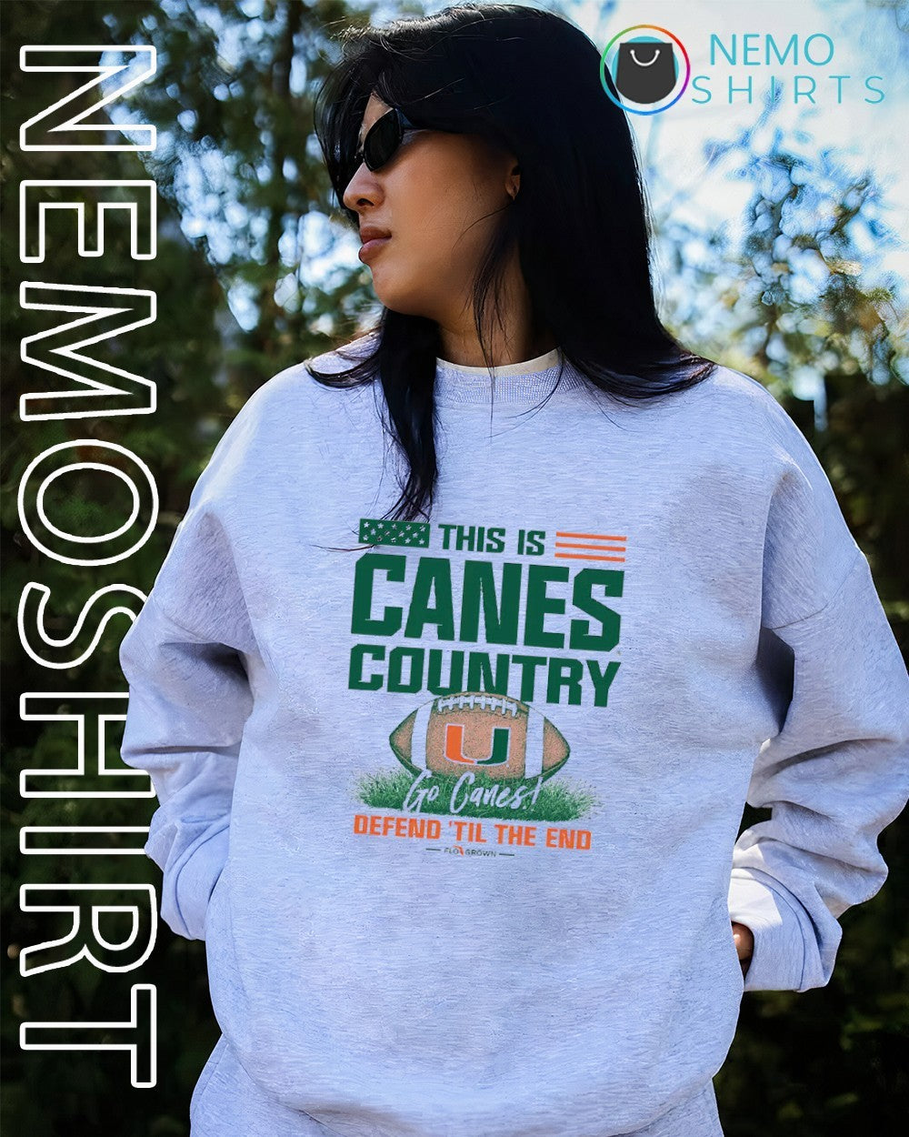 This is Canes country defend 'til the end Miami - Adult & Kids T-Shirts, Sweatshirts & Hoodies apparel design preview 4
