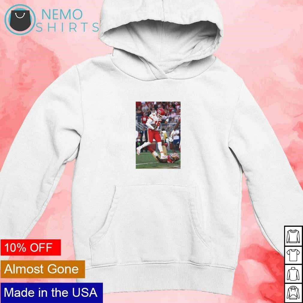 KC Chiefs Patrick Mahomes shockingly trucked SF 49ers - Adult & Kids T-Shirts, Sweatshirts & Hoodies apparel design preview 2