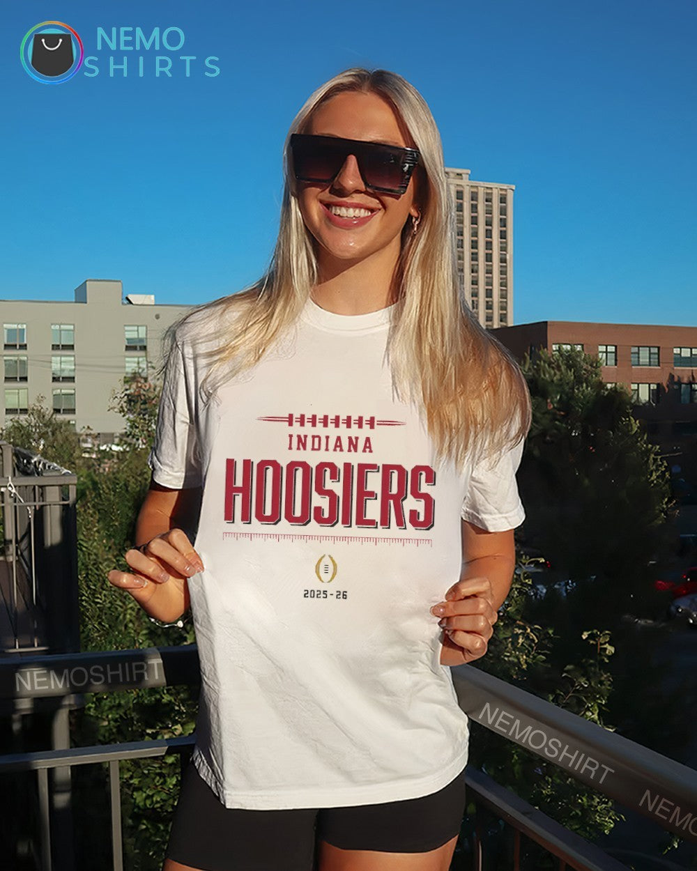 Indiana Hoosiers 2025 26 CFP Playoff Bound football - Adult & Kids T-Shirts, Sweatshirts & Hoodies apparel design preview 6