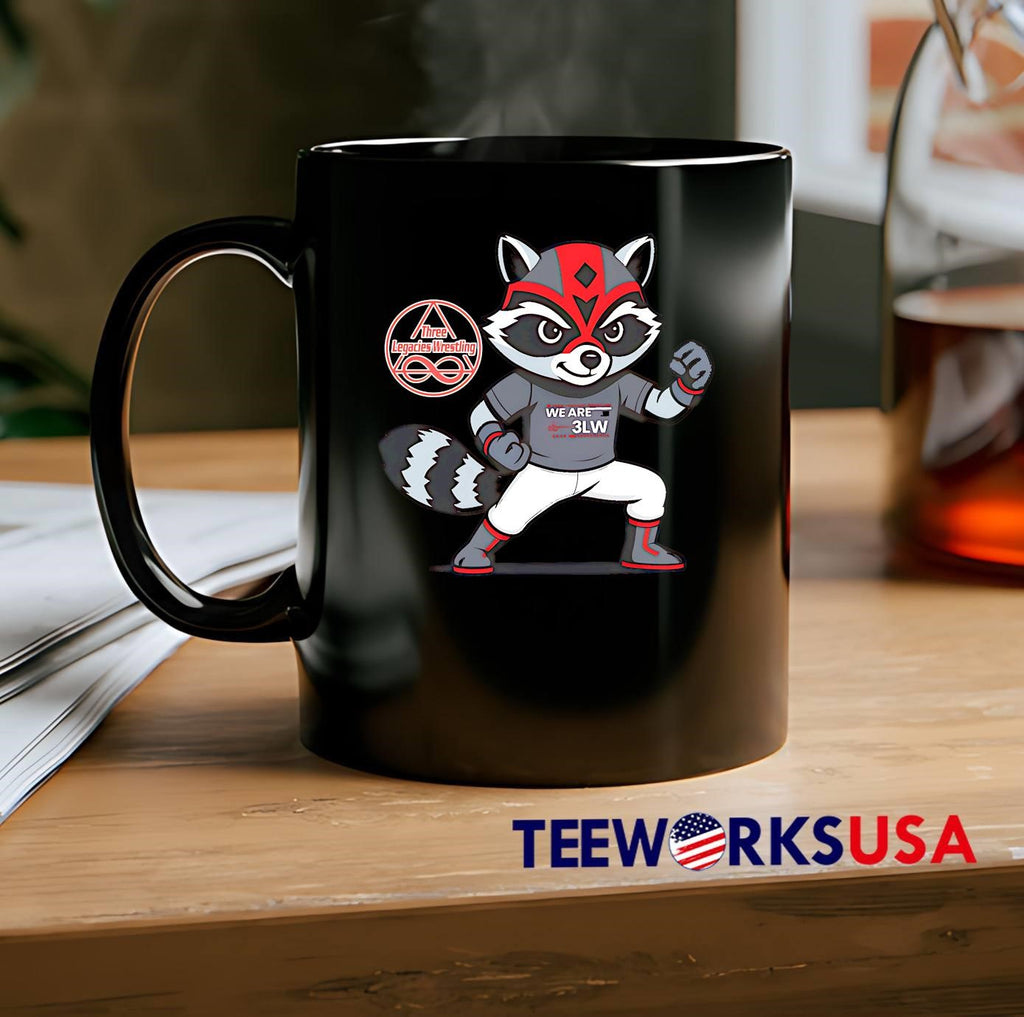 Ricky Raccoon three legacies wrestling - Adult & Kids T-Shirts, Sweatshirts & Hoodies apparel design preview 2