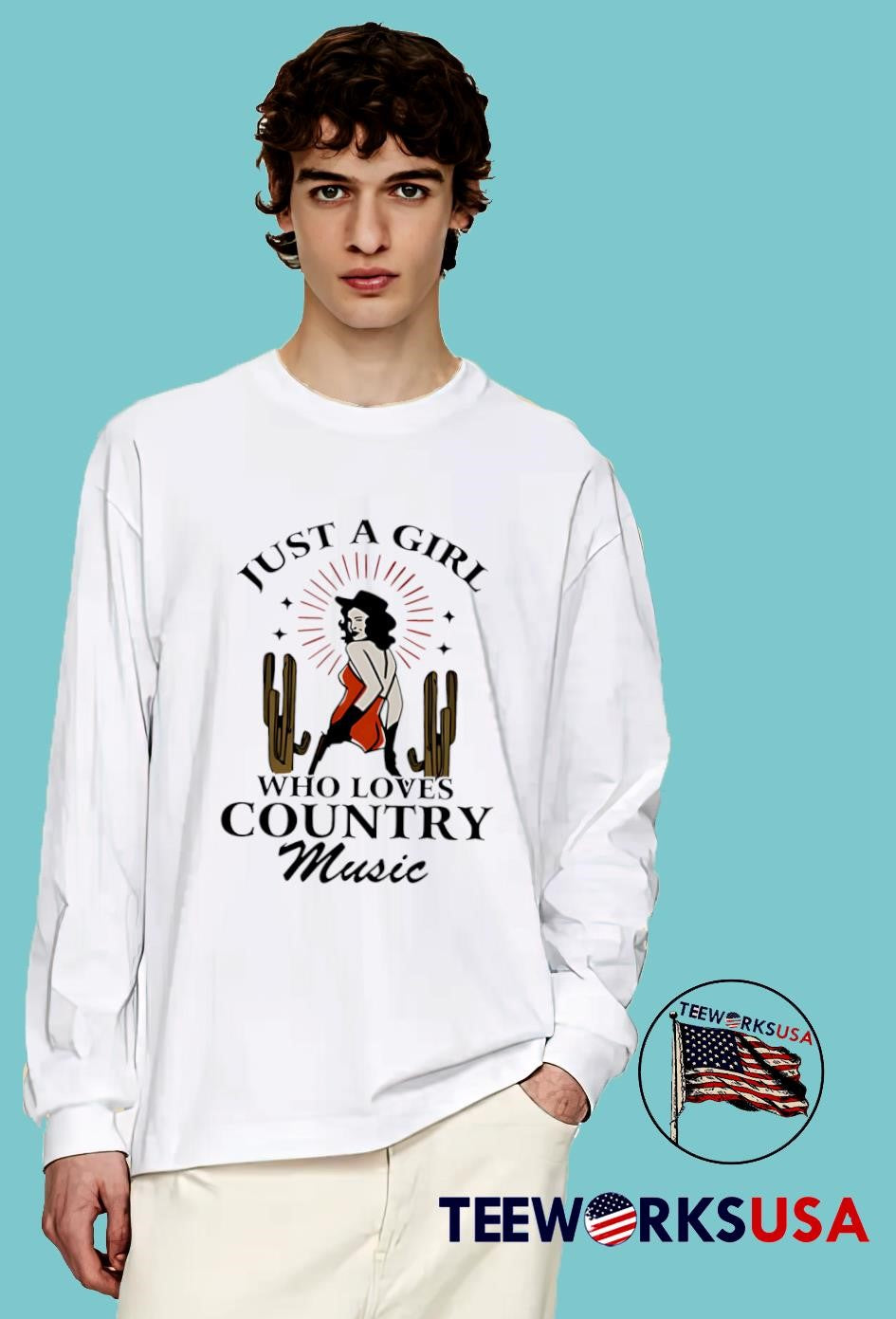 Just A Girl Who Loves Country Music - Adult & Kids T-Shirts, Sweatshirts & Hoodies apparel design preview 4