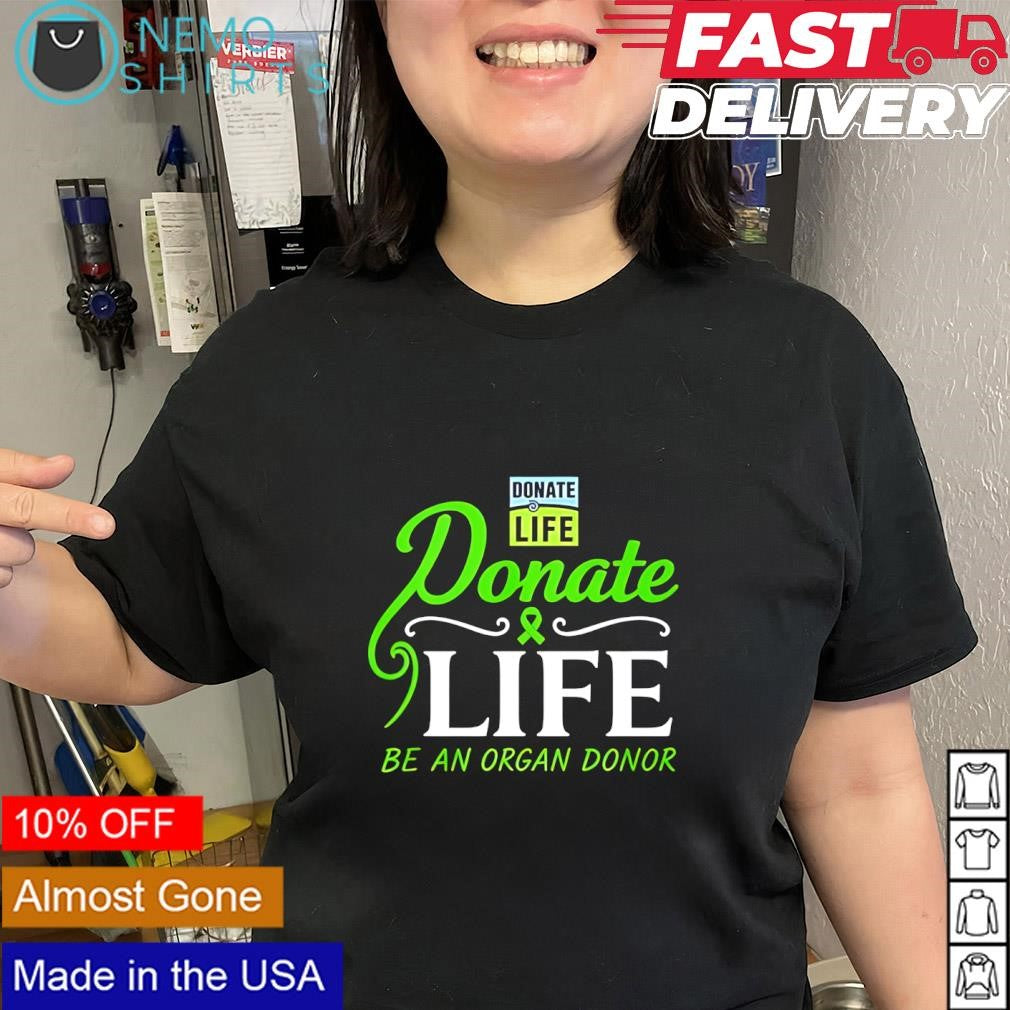Donate Life Be an Organ Donor Awareness logo - Adult & Kids T-Shirts, Sweatshirts & Hoodies apparel design preview 2