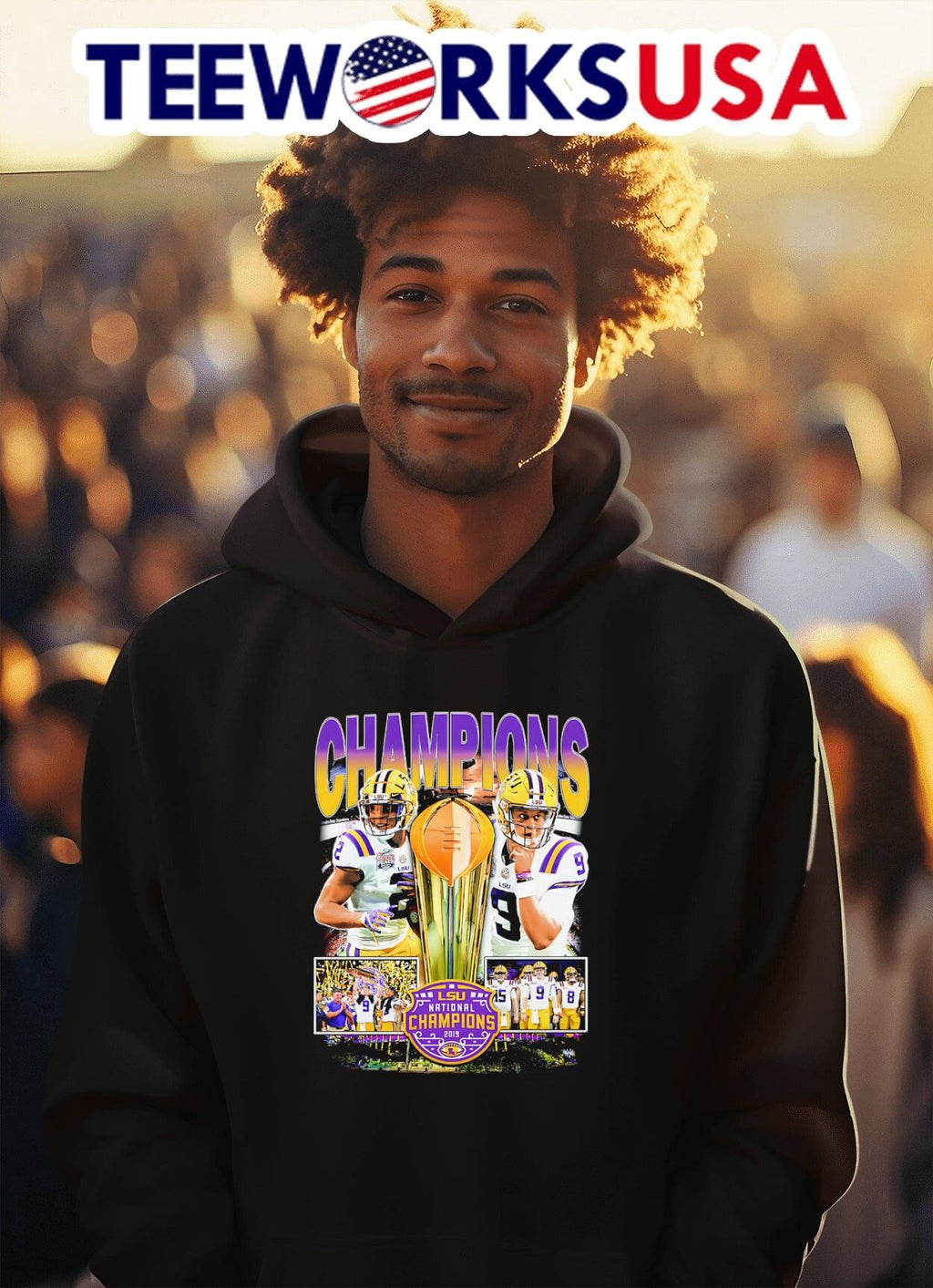 2019 LSU Championship graphic - Adult & Kids T-Shirts, Sweatshirts & Hoodies apparel design preview 2