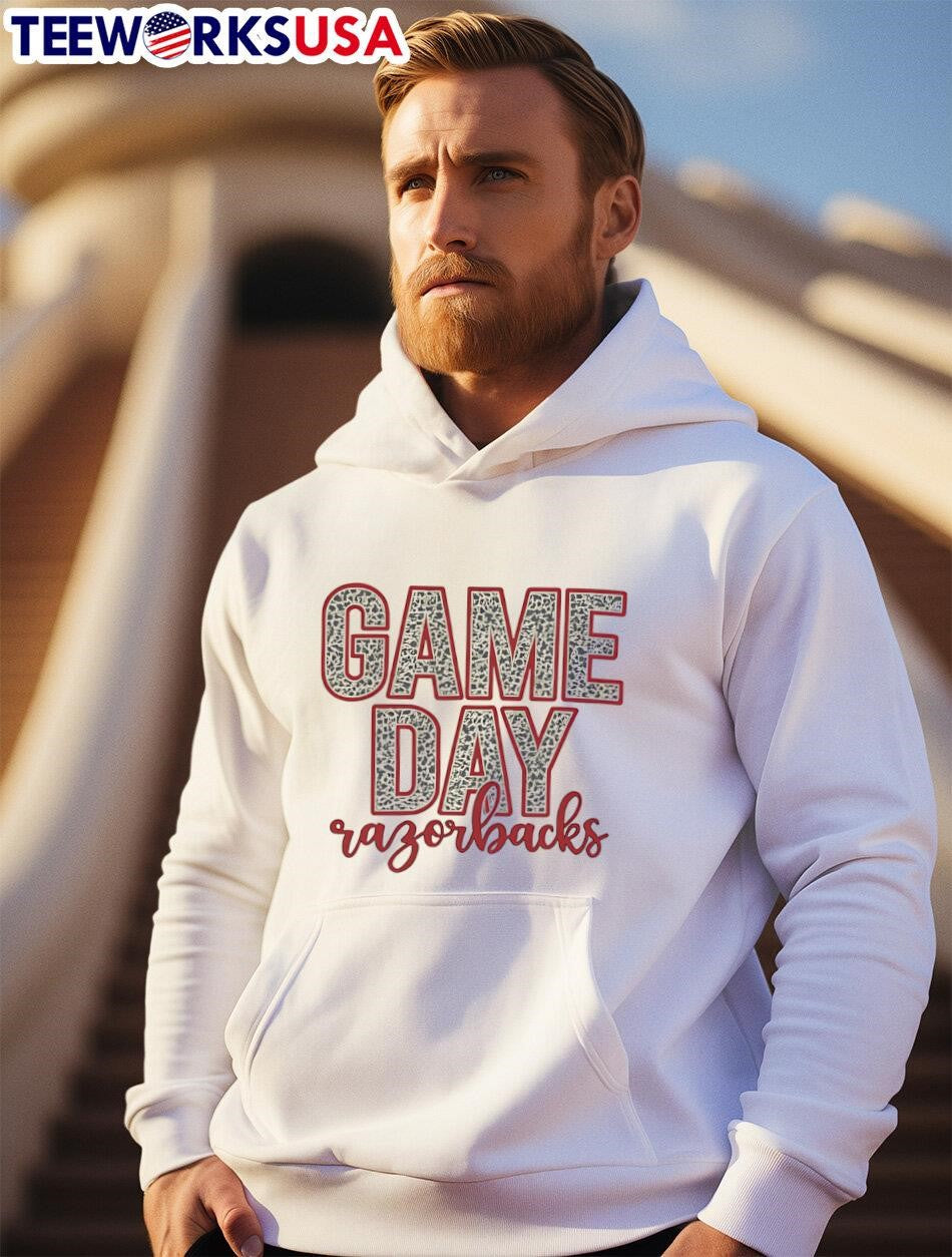 Game Day Razorbacks leopard - Adult & Kids T-Shirts, Sweatshirts & Hoodies apparel design preview 2
