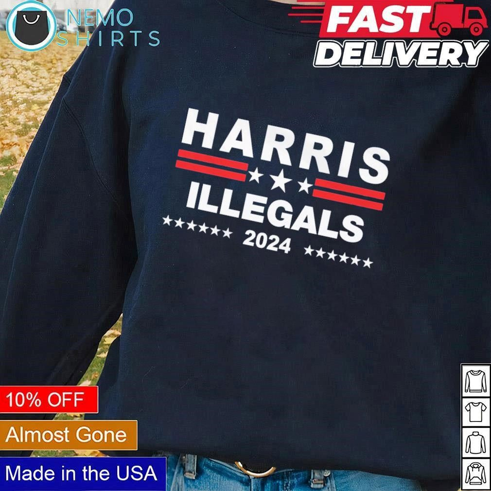Harris illegals 2024 - Adult & Kids T-Shirts, Sweatshirts & Hoodies apparel design preview 1