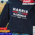 Harris illegals 2024 - Adult & Kids T-Shirts, Sweatshirts & Hoodies apparel design preview 1