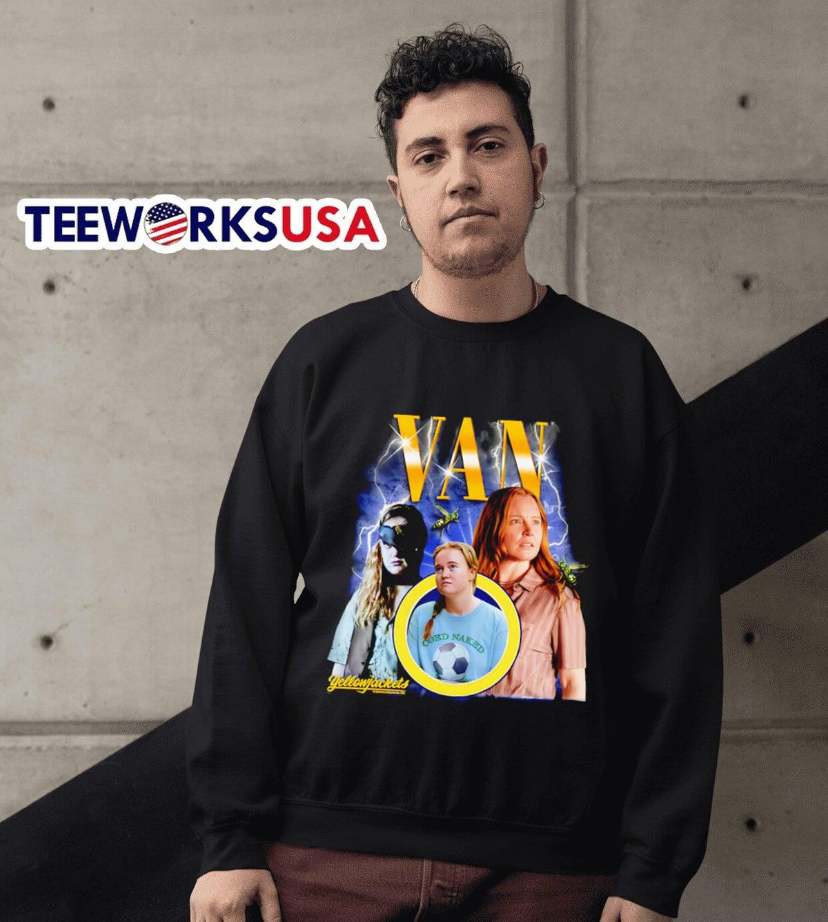 Yellowjackets Van retro - Adult & Kids T-Shirts, Sweatshirts & Hoodies apparel design preview 6