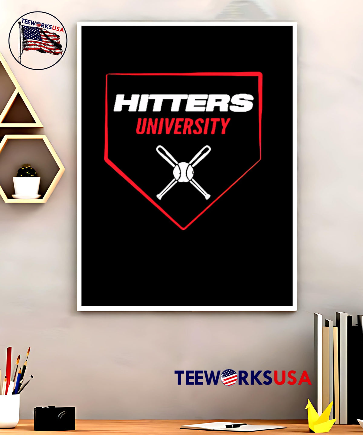 Hitter Uviversity baseball - Adult & Kids T-Shirts, Sweatshirts & Hoodies apparel design preview 5
