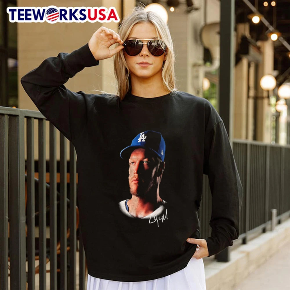 Kike Hernandez Wears Clayton Kershaw Face - Adult & Kids T-Shirts, Sweatshirts & Hoodies apparel design preview 4