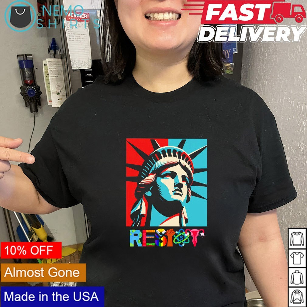Statue of Liberty Resist Symbol Feminist Protest - Adult & Kids T-Shirts, Sweatshirts & Hoodies apparel design preview 2