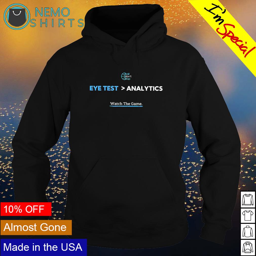 Eye test analytics watch the game - Adult & Kids T-Shirts, Sweatshirts & Hoodies apparel design preview 2