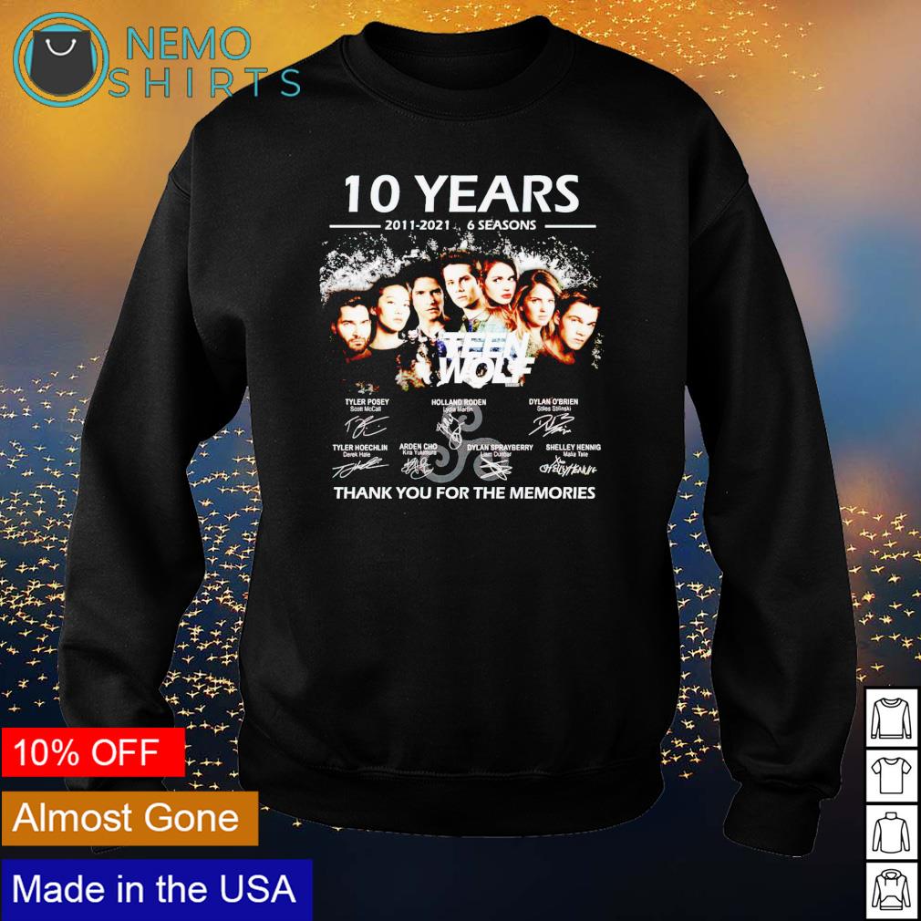 10 years of Teen Wolf 2011 2021 thank you for the - Adult & Kids T-Shirts, Sweatshirts & Hoodies apparel design preview 4