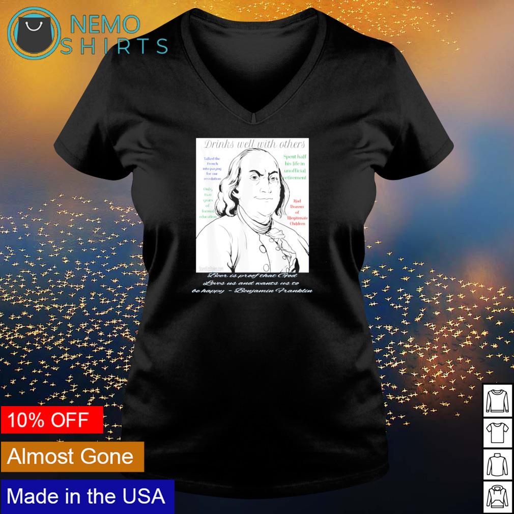 Ben Franklin drinks well with others - Adult & Kids T-Shirts, Sweatshirts & Hoodies apparel design preview 5