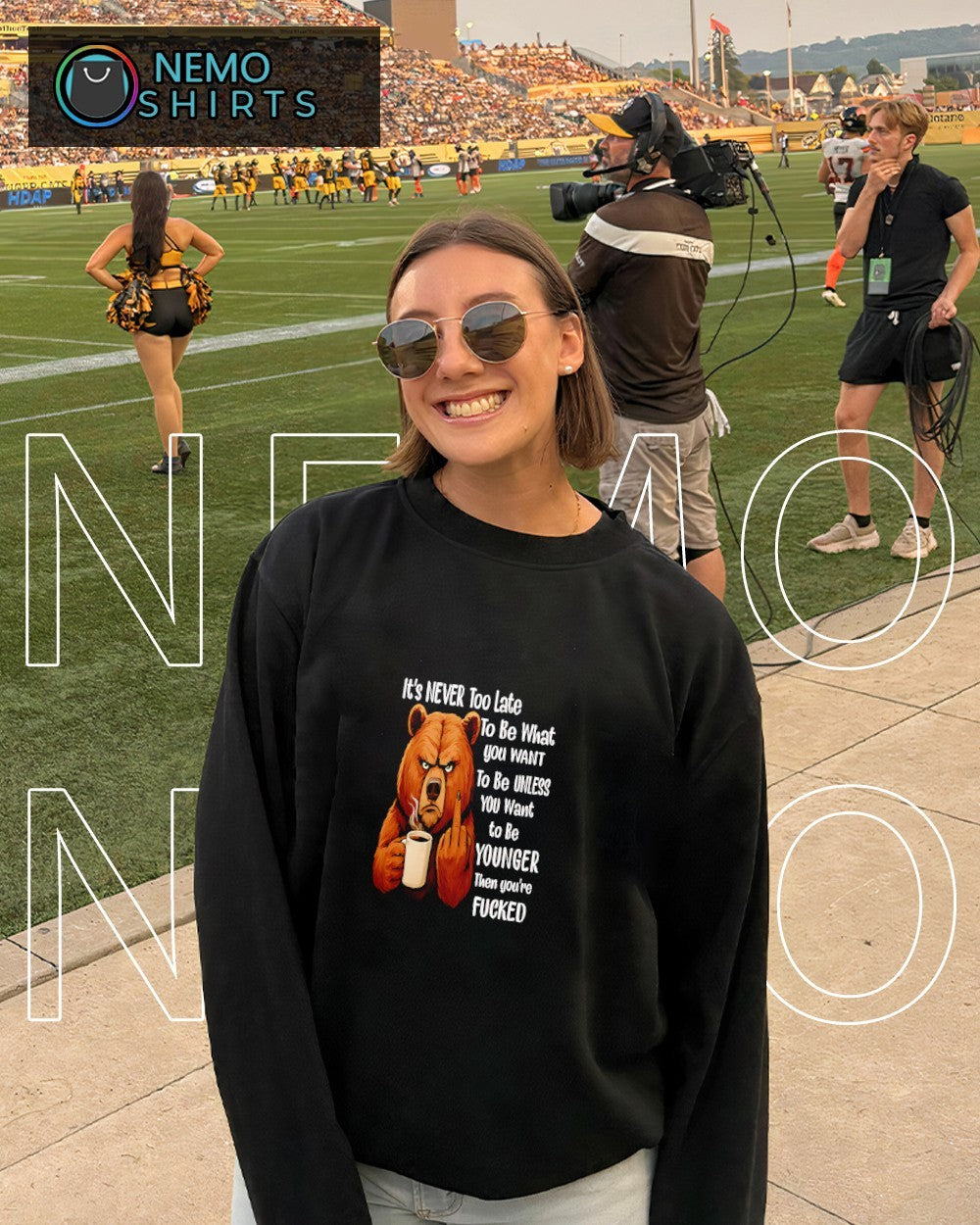 Bear it's never too late to be what you want unless - Adult & Kids T-Shirts, Sweatshirts & Hoodies apparel design preview 4