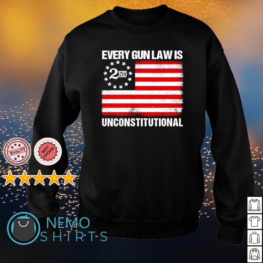 2nd American flag every gun law is unconstitutional - Adult & Kids T-Shirts, Sweatshirts & Hoodies apparel design preview 4