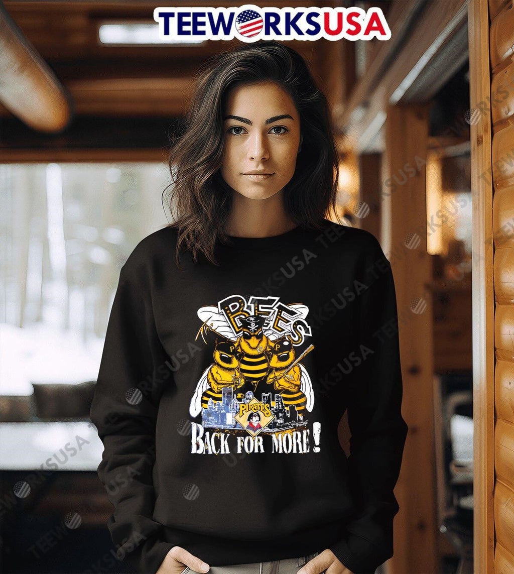 Bees Pirates back for more vintage - Adult & Kids T-Shirts, Sweatshirts & Hoodies apparel design preview 3