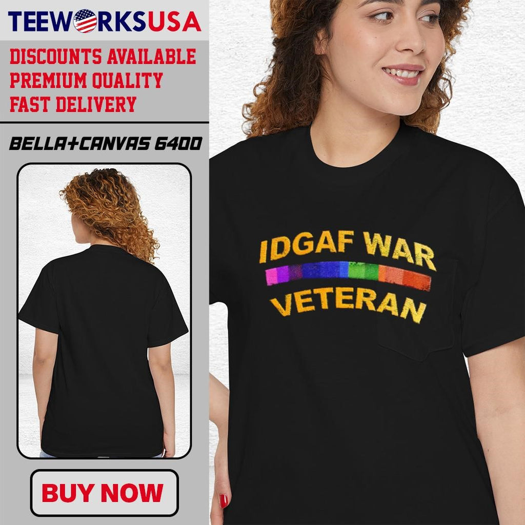 Idgaf War Veteran A Design for the Brave and Free - Adult & Kids T-Shirts, Sweatshirts & Hoodies apparel design preview 4