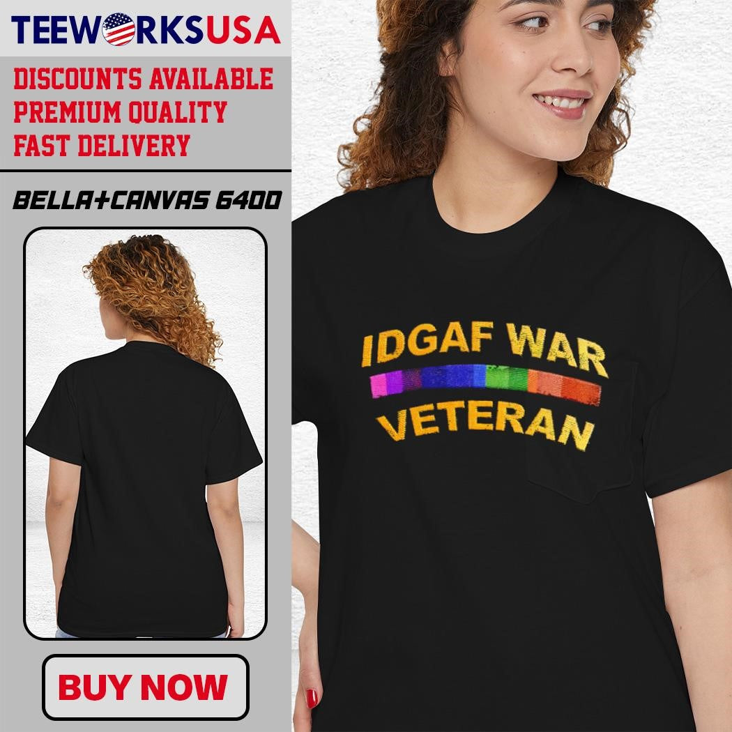 Idgaf War Veteran A Design for the Brave and Free - Adult & Kids T-Shirts, Sweatshirts & Hoodies apparel design preview 4