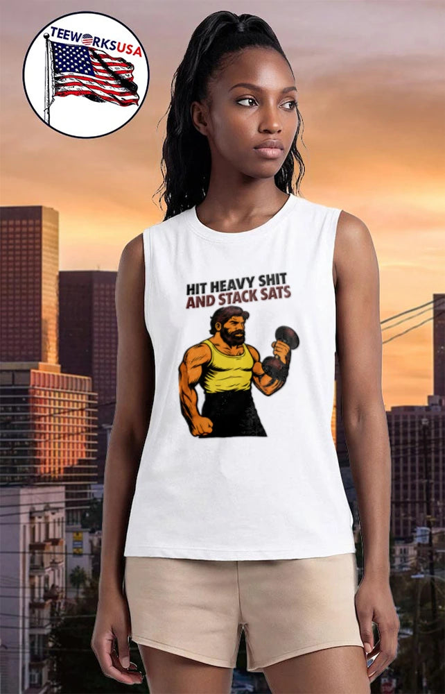 Hit Heavy Shit And Stack Sats Gym - Adult & Kids T-Shirts, Sweatshirts & Hoodies apparel design preview 6