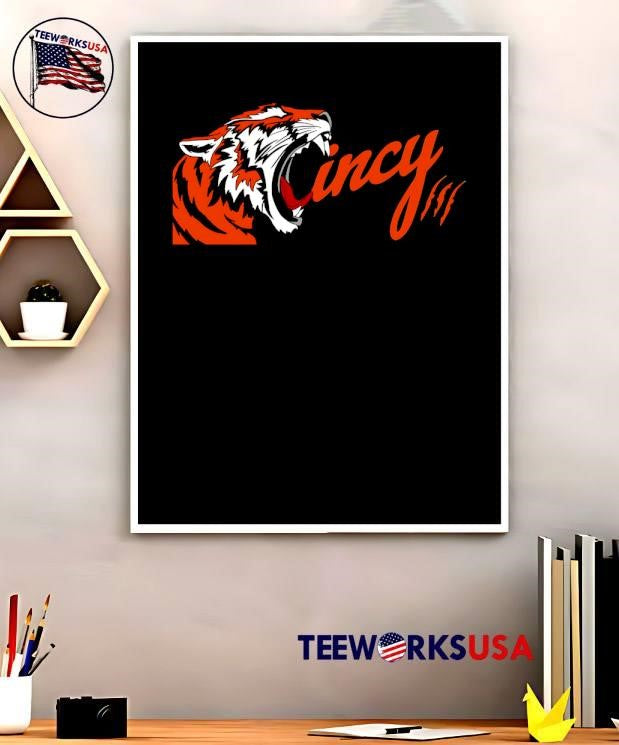 Cincinnati Tigers scream - Adult & Kids T-Shirts, Sweatshirts & Hoodies apparel design preview 5