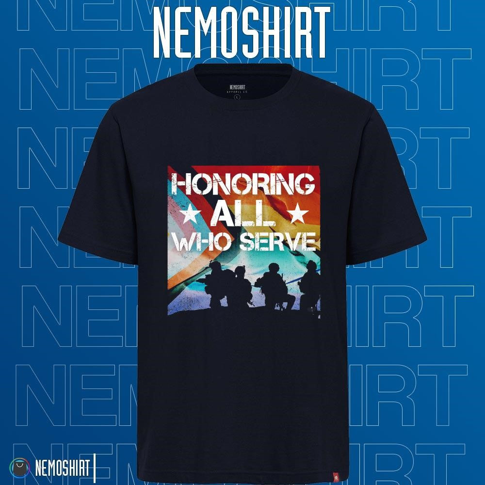 Honoring all who serve LGBTQ - Adult & Kids T-Shirts, Sweatshirts & Hoodies apparel design preview 1