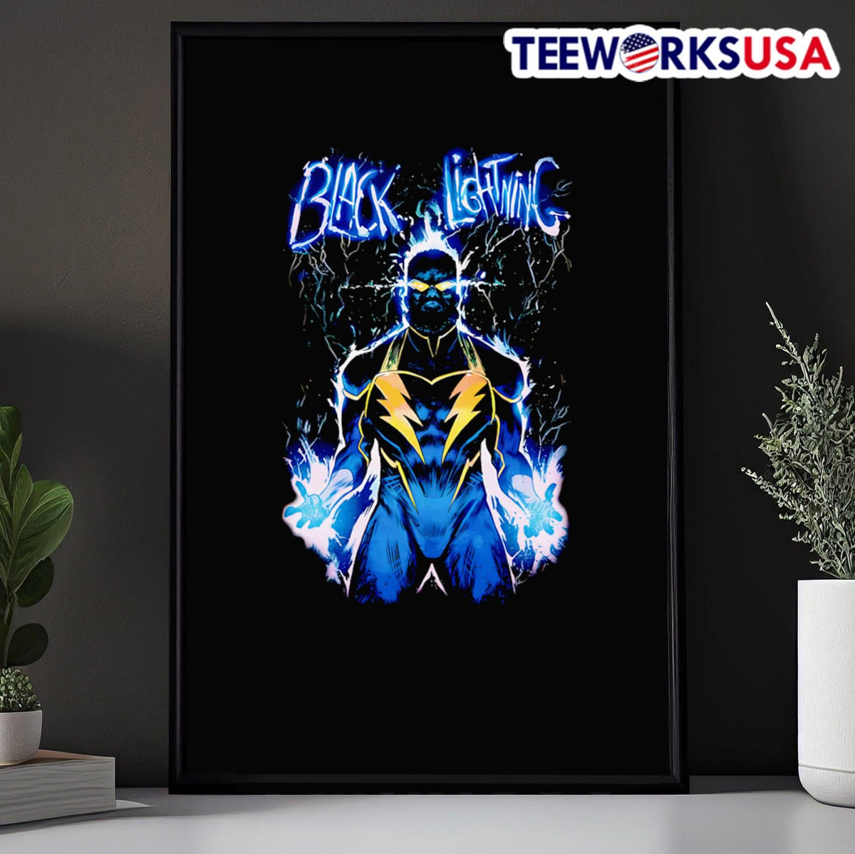 Black Lightning DC graphic - Adult & Kids T-Shirts, Sweatshirts & Hoodies apparel design preview 5