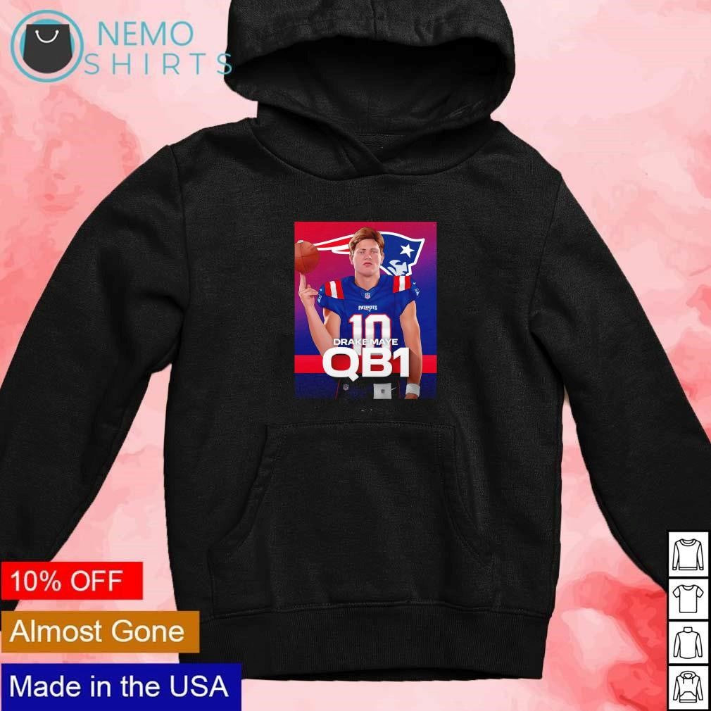 Drake Maye QB1 era New England Patriots cartoon - Adult & Kids T-Shirts, Sweatshirts & Hoodies apparel design preview 2