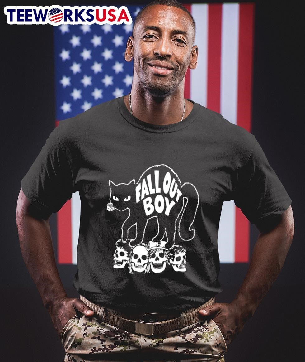 Black Cat Fall Out Boy - Adult & Kids T-Shirts, Sweatshirts & Hoodies apparel design preview 1