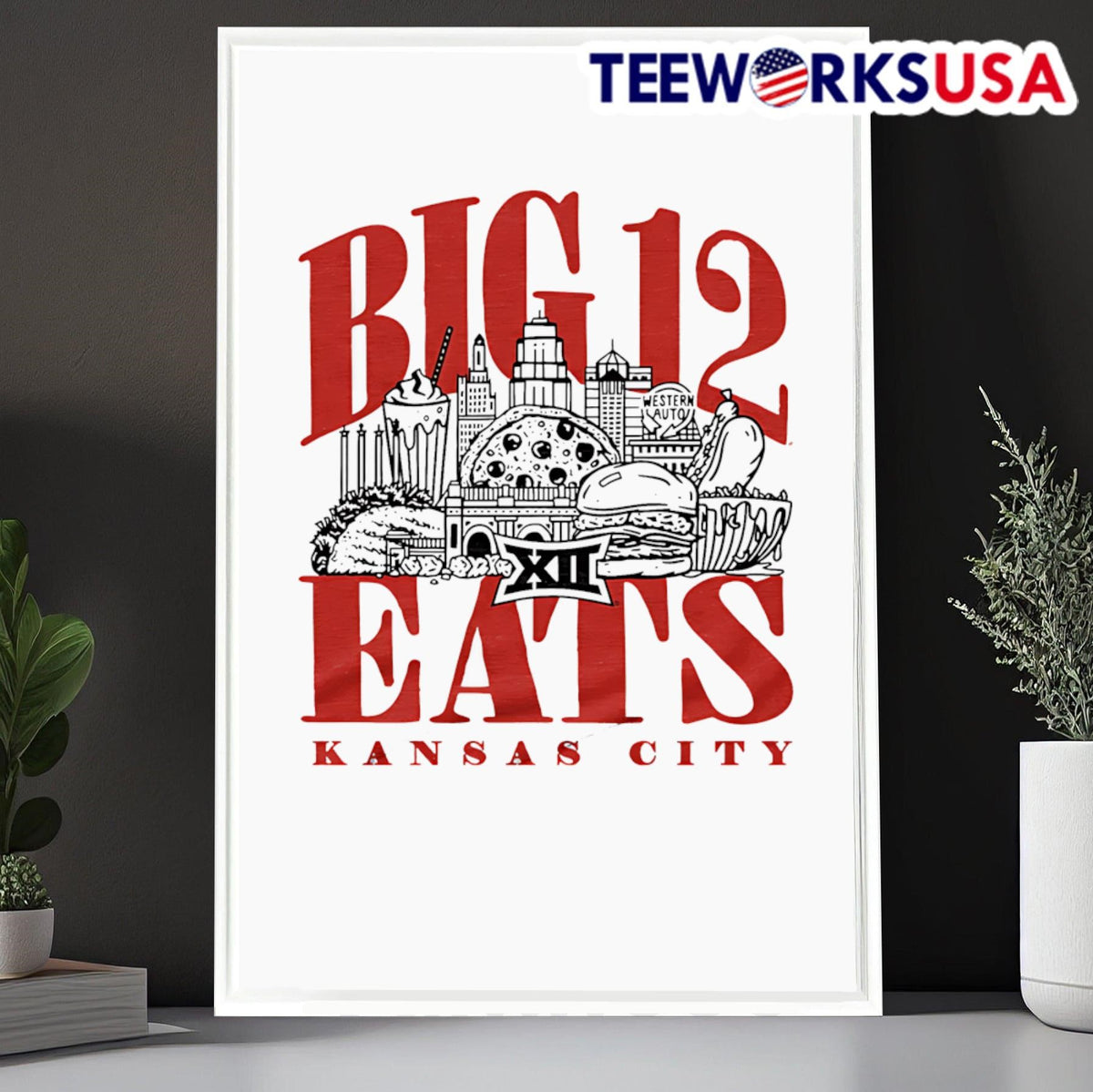 Big 12 Eats Kansas City - Adult & Kids T-Shirts, Sweatshirts & Hoodies apparel design preview 6
