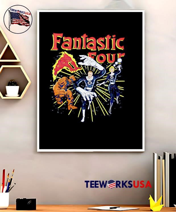 Fantastic Four Characters cartoon - Adult & Kids T-Shirts, Sweatshirts & Hoodies apparel design preview 5