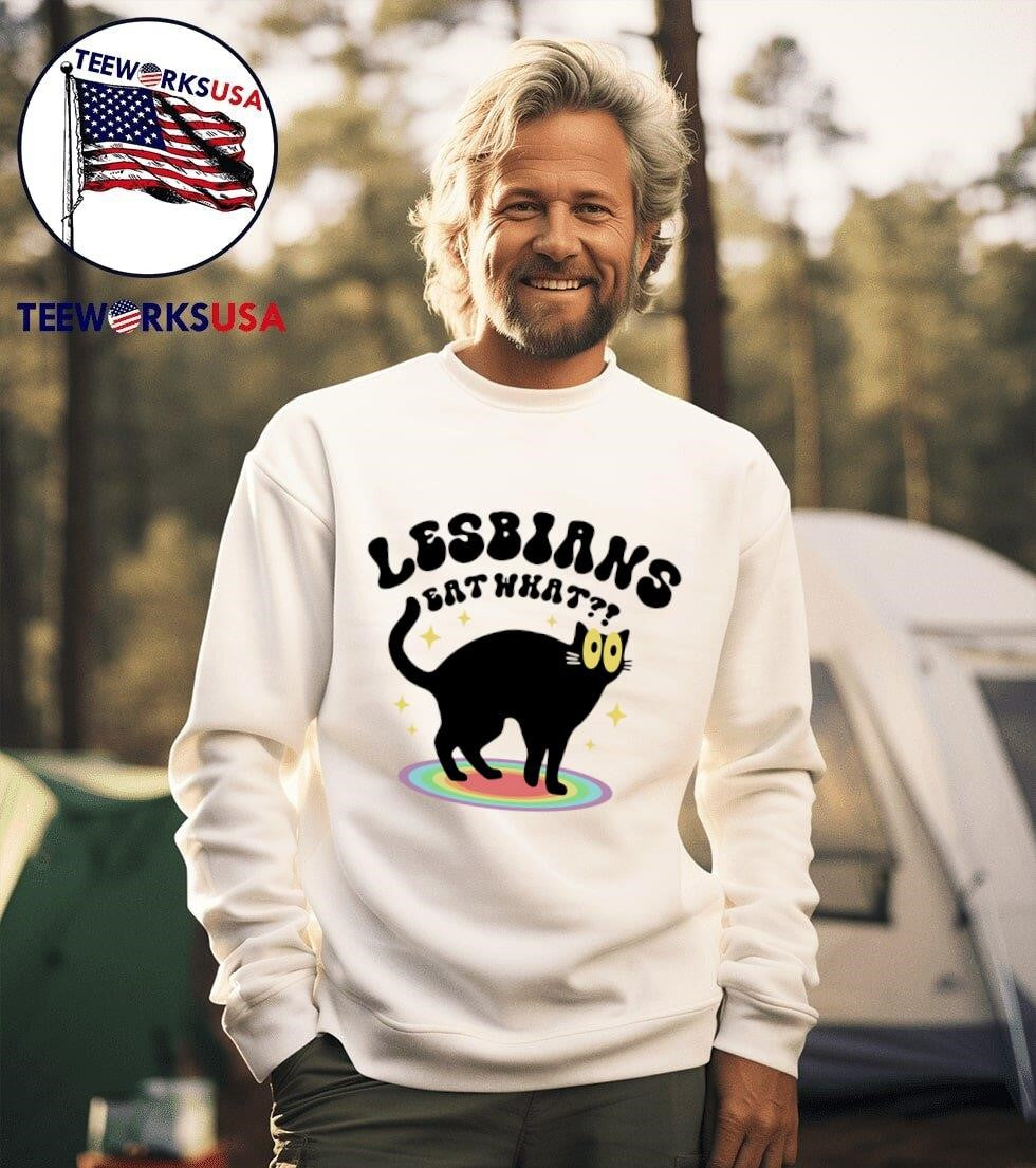 Black cat lesbians eat what - Adult & Kids T-Shirts, Sweatshirts & Hoodies apparel design preview 3