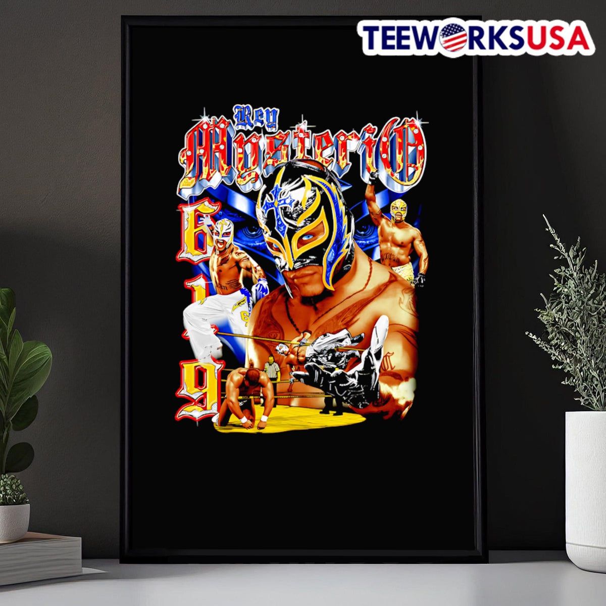 Rey Mysterio 90s graphic - Adult & Kids T-Shirts, Sweatshirts & Hoodies apparel design preview 5