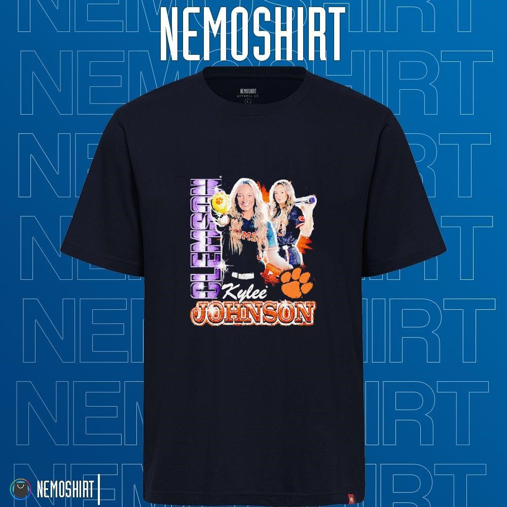 Kylee Johnson Clemson Tigers player collage 90s retro - Adult & Kids T-Shirts, Sweatshirts & Hoodies apparel design preview 1