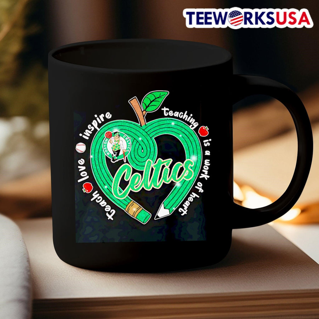 Teach love inspire teaching is a work of heart Boston - Adult & Kids T-Shirts, Sweatshirts & Hoodies apparel design preview 3