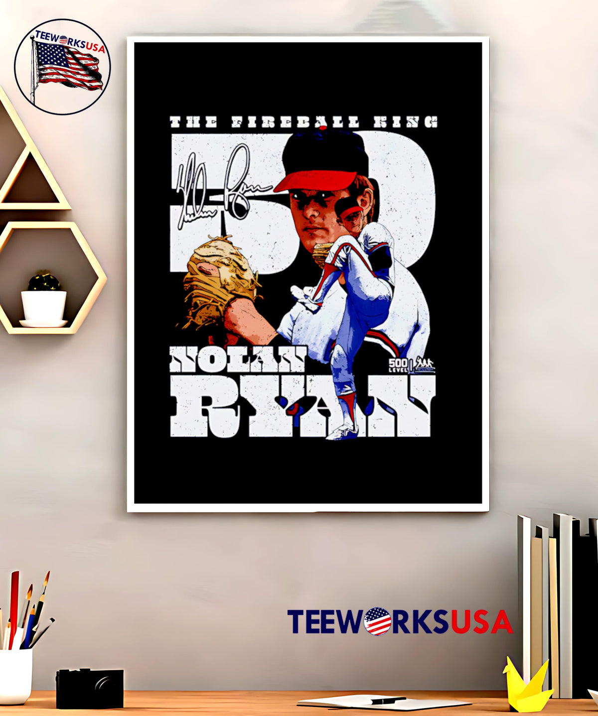 Nolan Ryan Los Angeles A Throwback Dual retro - Adult & Kids T-Shirts, Sweatshirts & Hoodies apparel design preview 5
