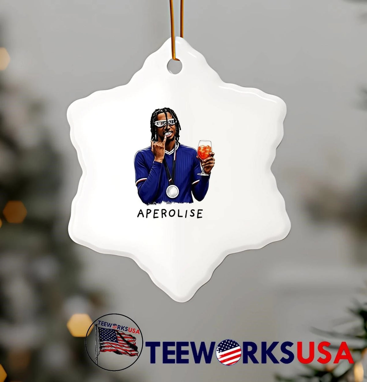 Aperolise Man Wearing Medal And Sunglasses Holding - Adult & Kids T-Shirts, Sweatshirts & Hoodies apparel design preview 5