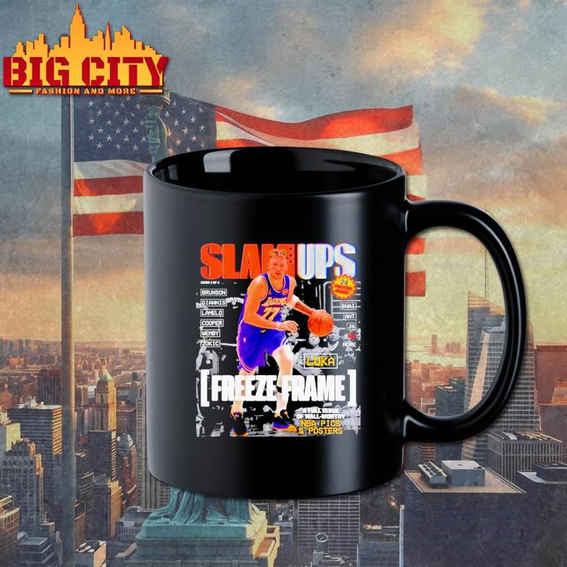 SLAMUPs Luka Doncic LA Lakers Magazine - Adult & Kids T-Shirts, Sweatshirts & Hoodies apparel design preview 3