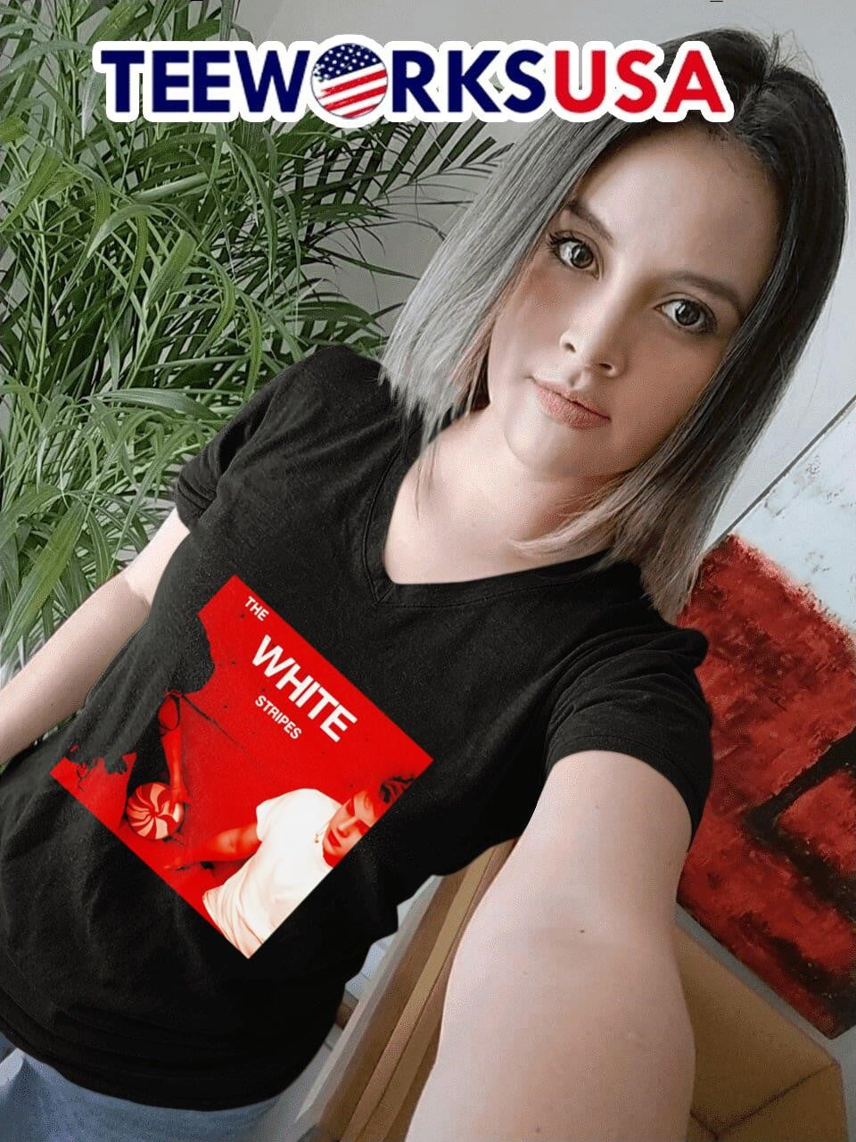 Jack White The Stripes Let's Shake Hands WS - Adult & Kids T-Shirts, Sweatshirts & Hoodies apparel design preview 7