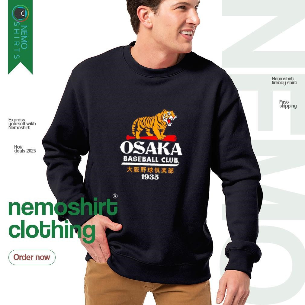 Osaka baseball club 1935 - Adult & Kids T-Shirts, Sweatshirts & Hoodies apparel design preview 4