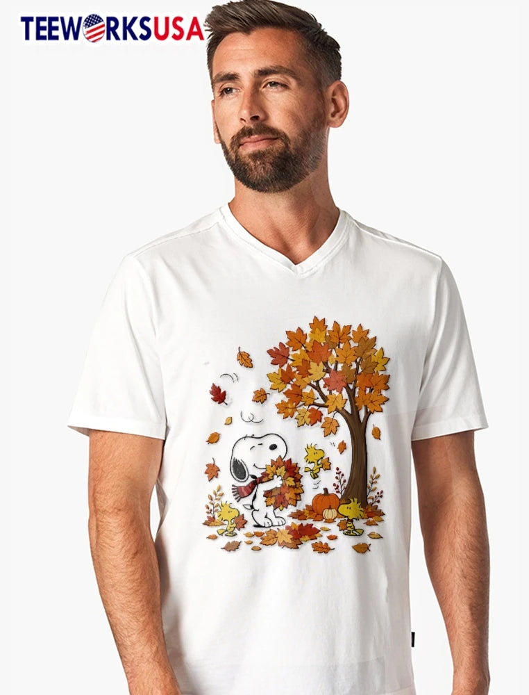 Snoopy Autumn Vibes Fall Season - Adult & Kids T-Shirts, Sweatshirts & Hoodies apparel design preview 7