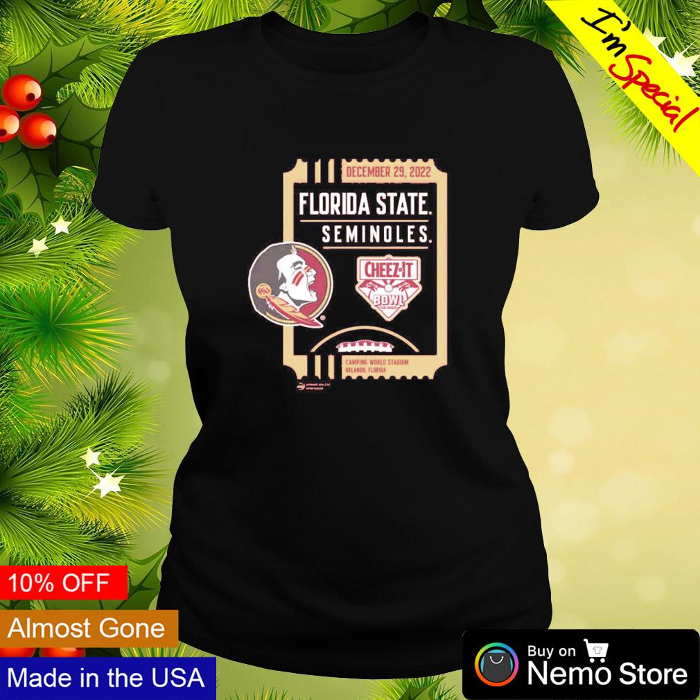 Florida State Seminoles 2022 Cheez-It Bowl ticket - Adult & Kids T-Shirts, Sweatshirts & Hoodies apparel design preview 3