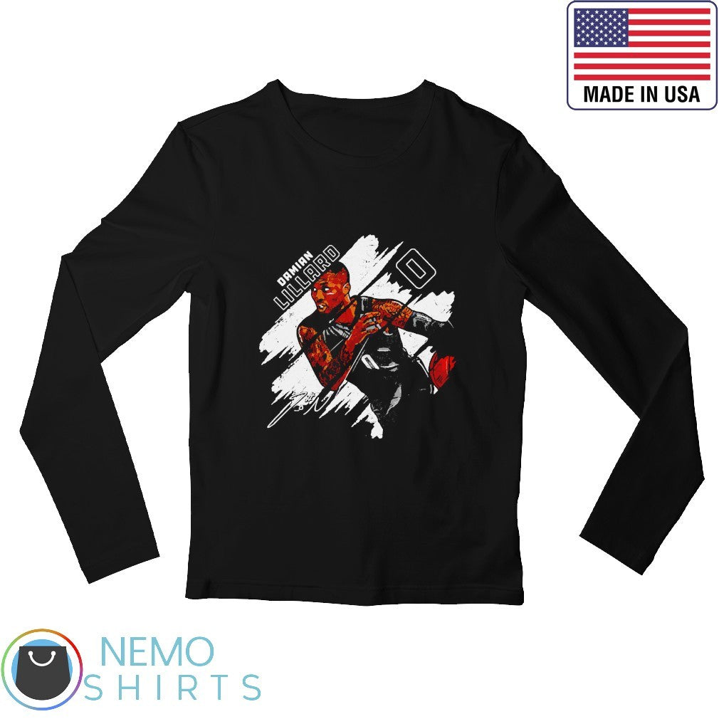 Damian Lillard Portland Trail Blazers stripes - Adult & Kids T-Shirts, Sweatshirts & Hoodies apparel design preview 3