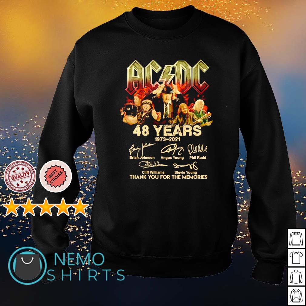 ACDC 48 years 1973 2021 thank you for the memories - Adult & Kids T-Shirts, Sweatshirts & Hoodies apparel design preview 4