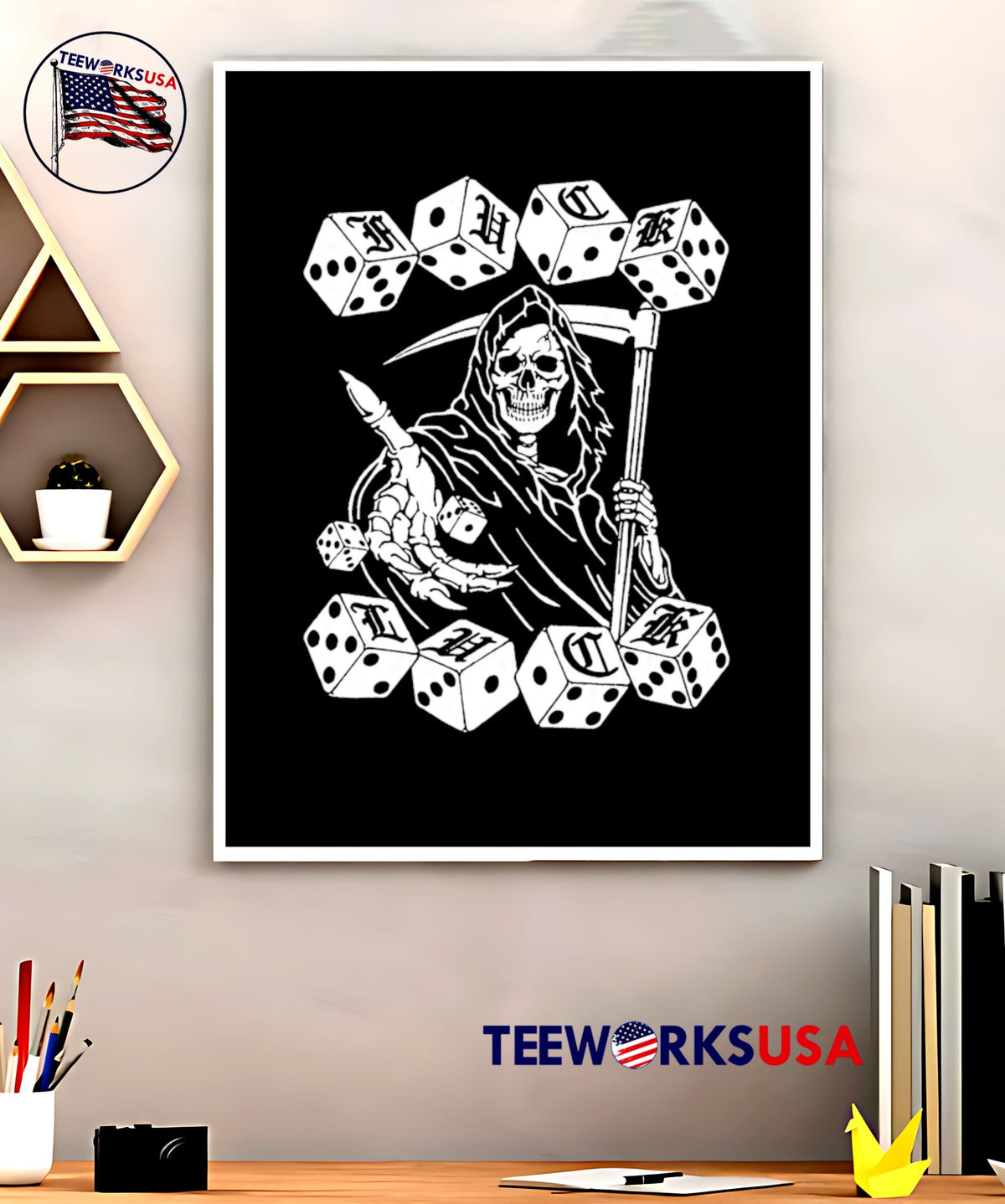 Fuck Luck death - Adult & Kids T-Shirts, Sweatshirts & Hoodies apparel design preview 5