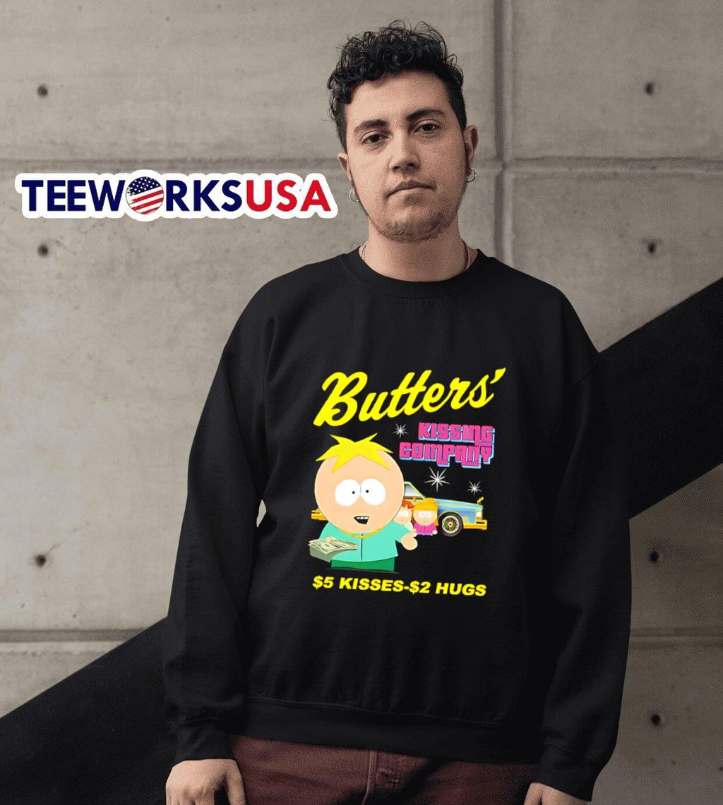 South Park Butter's kissing company 5 kisses 2 hugs - Adult & Kids T-Shirts, Sweatshirts & Hoodies apparel design preview 6